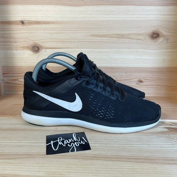 Nike Flex Run Black and White WMs Size US 8.5 - Picture 1 of 8